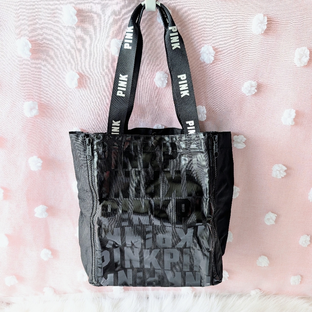 Victoria Secret, PINK, Tote Bag, Black White, Women's, Good Condition